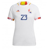 Fotbalové Dres Belgie Michy Batshuayi #23 Dámské Venkovní MS 2022 Krátký Rukáv